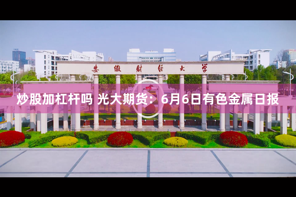 炒股加杠杆吗 光大期货：6月6日有色金属日报